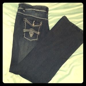 Embellished Pockets denim